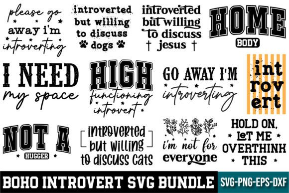 Download Boho Introvert SVG Bundle - Introvert svg Collection