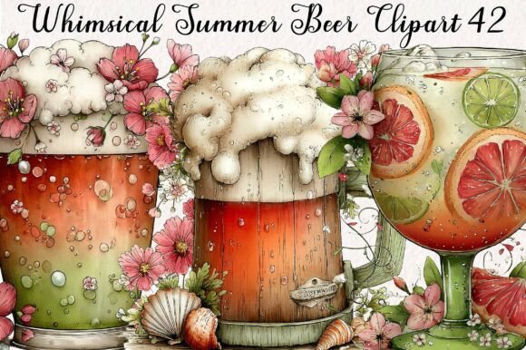 Download Whimsical Summer Beer Clipart - Beer clipart Collection