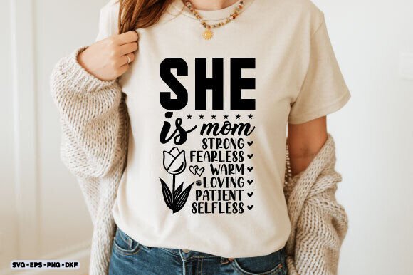 Download Mom Day SVG, She is Mom Strong Svg Png - Mom day svg Collection