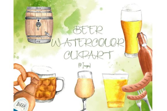 Download Watercolor Beer Clipart, Beer Bottles - Beer clipart Collection