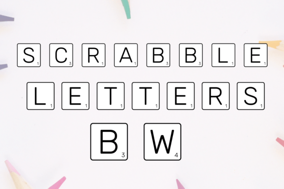 Download Scrabble Letters Black and White SVG - Black and white svg Collection